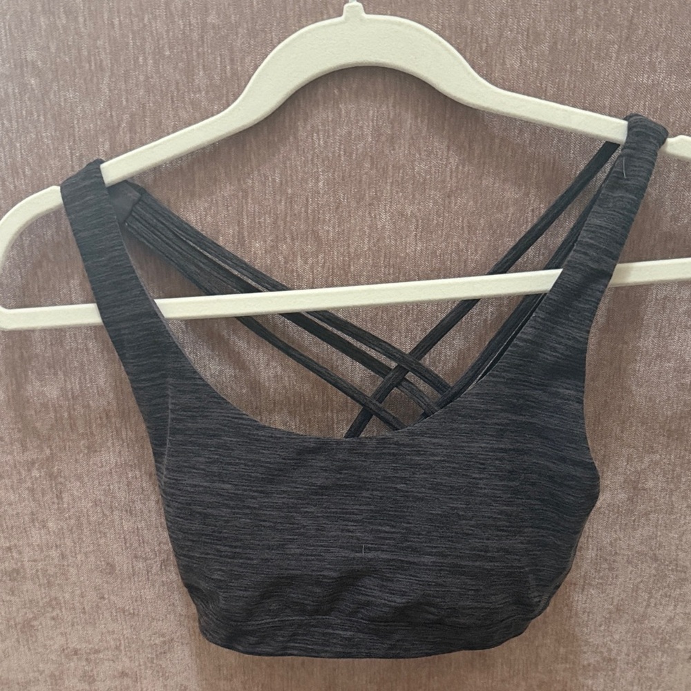 NWOT Victoria’Secret Sport Marl Charcoal Crisscross Back Bralette Size Small